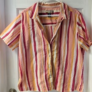Lesbian Flag Vintage Button-down Shirt